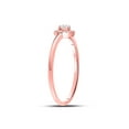 thumbnail image 3 of FB Jewels 10kt Rose Gold Womens Round Diamond Solitaire Stackable Band Ring 1/5 Cttw Size 5, 3 of 4