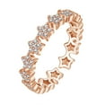 thumbnail image 2 of Xihbxyly Anillo de Estrella de Moda, Diseño Ahuecado, Detalle de Circonita Cúbica, Aleación Ajustable, Regalo Maravilloso para Mujeres, Hombres y Adolescentes, Cumpleaños, Aniversario y Navidad, Cómo, 2 of 5