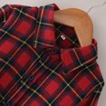 thumbnail image 4 of Gibobby Playera De Algodón Camisa de invierno de manga larga para niños pequeños, abrigo, prendas de vestir para niños, ropa con estampado a cuadros(Rojo, 12-18 Meses), 4 of 5