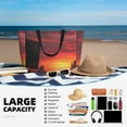 thumbnail image 5 of Balery Sunset Western Desert Cowboy Beach Travel Bag - Water-Resistant, Large Capacity Lightweight Tote with 7 Pockets for Women and Men - Perfect for Beach, Pool, Gym, and Travel, 5 of 7