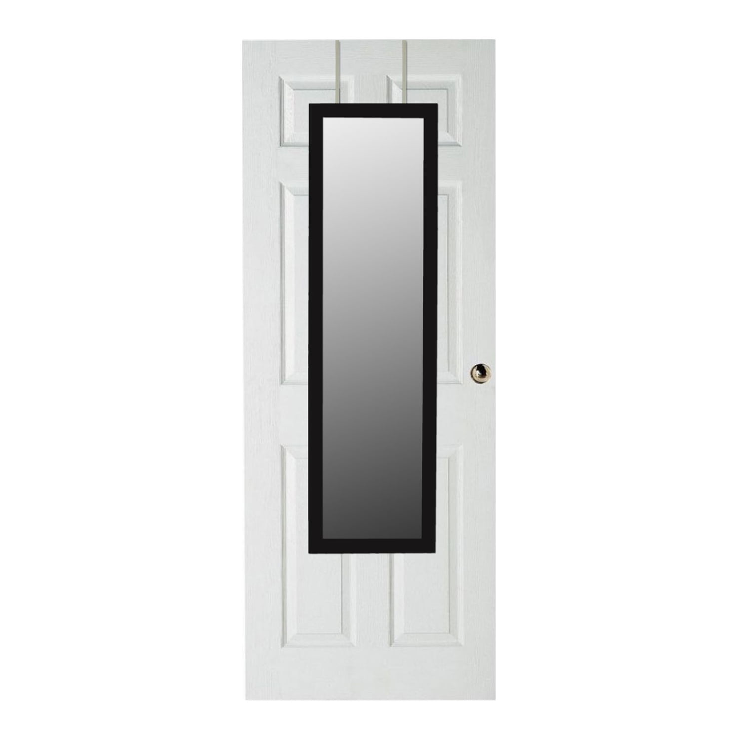 Home Basics Over the Door Mirror, Black