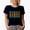 Navy Blue, variant on Hawaii, US State Themed, Groovy Retro Wavy Text Merch Gift, Black T-Shirt, Medium