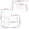 thumbnail image 2 of vidaXL Massage Recliner Chair Dark Green Velvet, 2 of 5