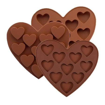 

Corashan Kitchen Gadgets Heart Shaped Silicone Chocolates Candy DIY Baking Trays 10-Cavity Kitchen Utensils Set(Buy 2 get 3)