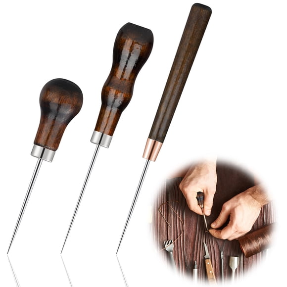 kurtrusly 3pack/lot Hole Puncher Awl Durable And Efficient Sewing Accessory And Efficient Stitching Awl 1Set