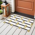 thumbnail image 4 of Pineapple Entryway Rug 2'x3'&nbsp; Non Slip Front Door Mats, Modern Abstract Yellow Fruits Stripes Entrance Rugs Indoor Outdoor Carpet, Washable Floor Mats Small Area Rug for Bedroom Kitchen, 4 of 8
