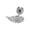 White, variant on Versatile Wing Studs Earrings for Cartilage Piercing Easy Mixed Matching Styles Alloy Portable Designs