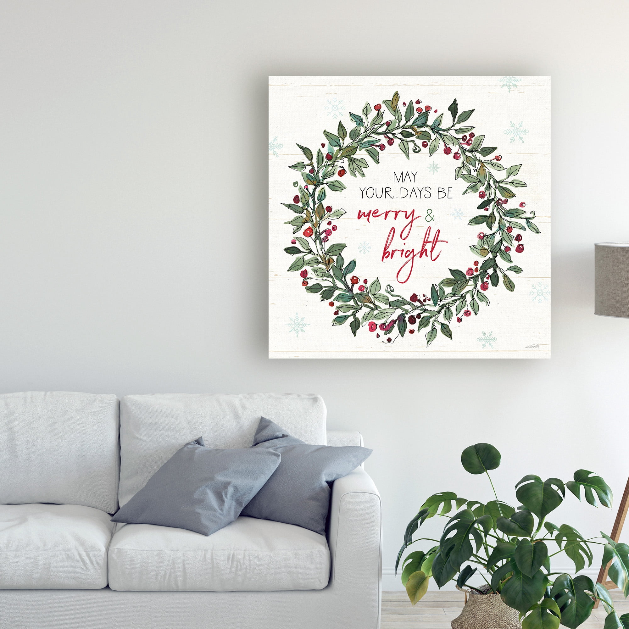 Trademark Fine Art 'Holiday on the Farm IX Merry and Bright' Canvas Art by Anne Tavoletti