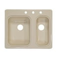 thumbnail image 2 of Lyons Industries Deluxe 25.88'' x 21.38'' Designer Double Bowl Self-Rimming Kitchen Sink, 2 of 5