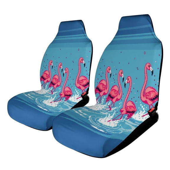 Car Seat Covers Pink Flamingos Wading Universal Size Fit For Most Car Suv Truck Van Car Accessories Interior Seat Covers For Car Full Set