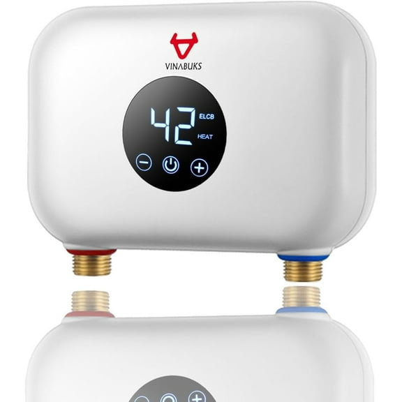 Vinabuks 5500W 240V 30A Under Sink with Digital Display System 1.2 Gallons Mini Electric Water Heater