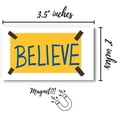 thumbnail image 2 of Believe Sign Taped Up Fridge Magnet  30 Pack  2x3.5 inches Magnet  Inspirational Magnet  Stick to Work Fridge  Stick to Friends Car  Yellow Believe Sign, 2 of 8