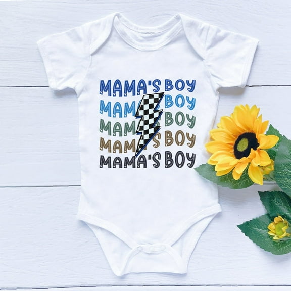 Mama'S Boy Bodysuit For Baby Boy, Baby Boy Clothes, Newborn Mom Bodysuits, Kids Boy Shirt, Cute Baby Onesie, BABY BODYSUIT LAT 4424