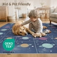 thumbnail image 4 of ODIKA Ship Galaxy Cartoon Grid Cluster Motif Science Theme Playroom Flowing Dynamic Stain Resistant Low Profile for Dorm Room, Small Living Apartment, 4 of 7