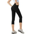thumbnail image 2 of Funidos Plus Size Capri Yoga Leggings High Waisted Pants with Pockets Tummy Control Workout Leggings for Women for Yoga Gym Running, 2 of 6