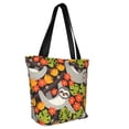 thumbnail image 2 of Easygdp Sloth on the Branch Stylish Canvas Handbag Shoulder Tote Bag, Shopping Bag with Zip, Suitable for Buying Groceries, Office, Fitness, 2 of 9