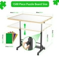 thumbnail image 3 of Adjustable Wooden Puzzle Table with 4 Drawers & Protective Cover – 35x27.17in, 1500 Piece Storage, 360 Tilting, Durable Pine & Steel Frame for Family Fun & Workspaces, 3 of 12