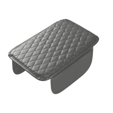 AUQ Armrest Cushion,PU Leather Car Armrest Cover,Stretchable Storage Center Console Protector,Memory Foam Armrest Cushion
