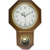 Timekeeper Essex 18.75" Modern Pendulum Wall Clock (Faux Wood)