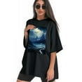 thumbnail image 3 of Plus Size Shirt for Women Black Tops for Women Short Sleeves Shirt for Women T Shirt Oversized Shirt for Women S, 3 of 5