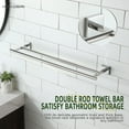 thumbnail image 2 of KOKOSIRI Bathroom 24 Inch Towel Bars Double Bath Towel Holders Wall Mount Polished Chrome B5005CH-L24, 2 of 9