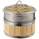 thumbnail image 1 of 1 juego de vaporera de bambú para cocina, cesta vaporera con tapa, herramienta de cocina, 1 of 7