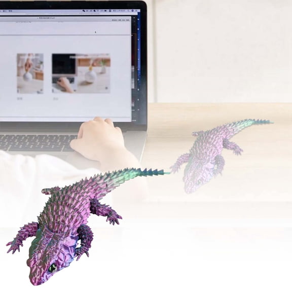 3D Printed Lizard,Articulated Crocodile Models,Flexible Joint Animal Lacertid Figurines, 3D Printing Stuff Cheap,Stress Relief, Fidget Restlessness, Adhd Toys, Surprise Fantasy Gifts