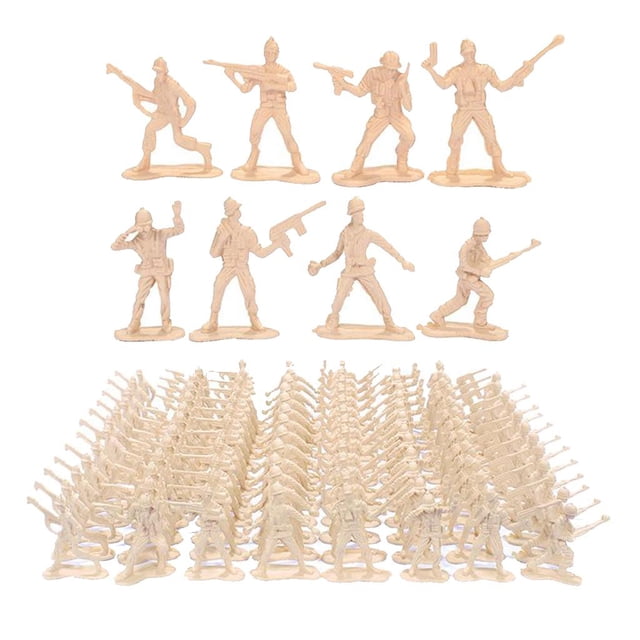 4.5cm Miniature Soldiers Statue Model , DIY Play Accessory - Beige, 4.5cm