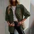 thumbnail image 4 of DYTTDG Women's Solid Color Lapel Cardigan Long Sleeve Top Jacket on Clearance Family Gifts, 4 of 8