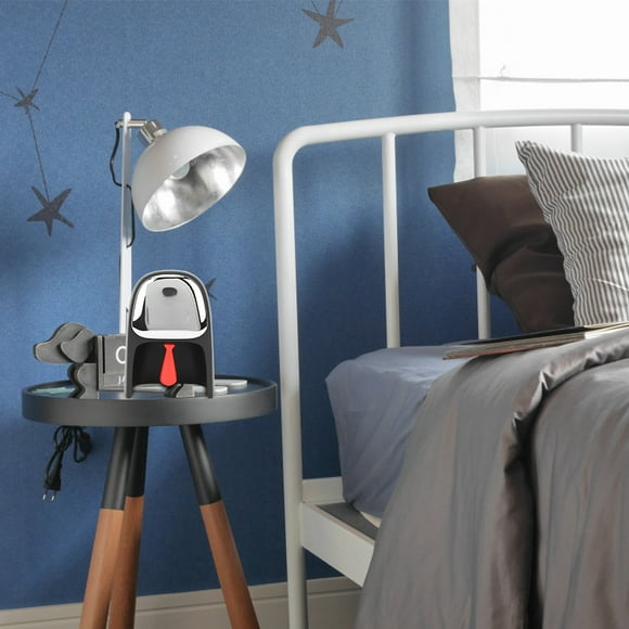 Decoración de mesita de noche para dormitorio, reloj despertador inteligente para caballero, reloj despertador inteligente con luz de alarma, durabilidad mejorada
