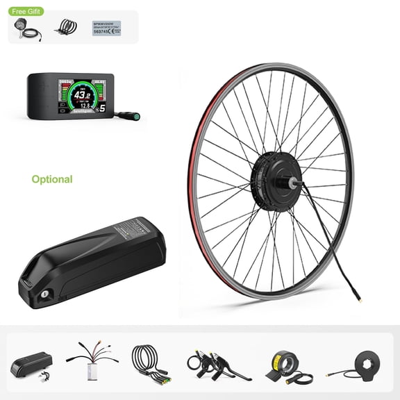 48V 500W Bafang 20" Rear Wheel Hub Motor Kits EBike Conversion Kits with 500C with 48V13AH Shark Battery