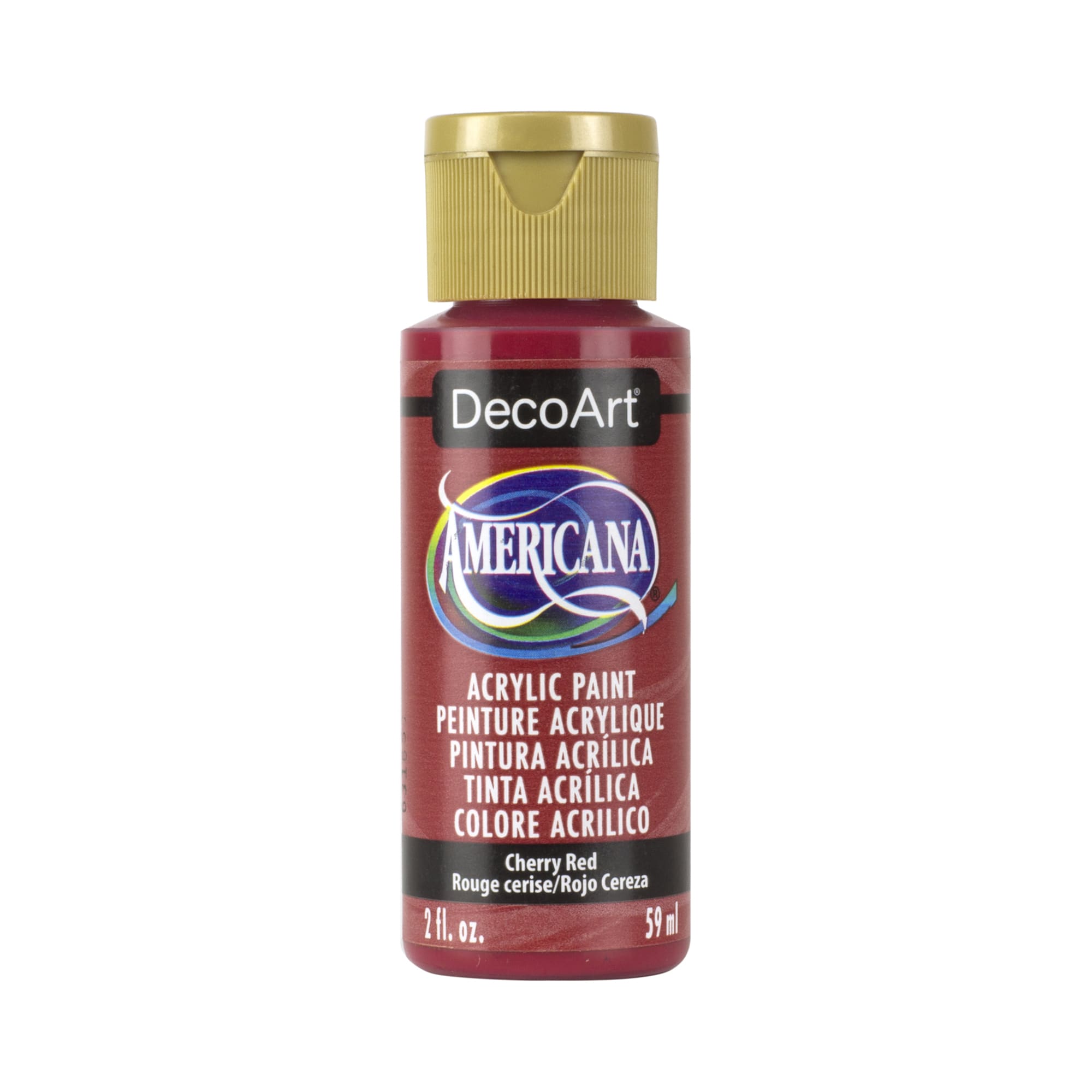 Americana Acrylic Paint 59 Ml (2 Oz) - Colore Rosso Santa, Semi-Opaco, Per Arti Decorative E Pittura