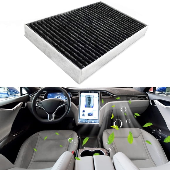 Filtro de aire de cabina EVTIME para Tesla Model S 2012-2015 con carbono