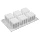 thumbnail image 1 of 6 cavidades 3D silicona DIY horno seguro hornear pastel cuadrado burbuja vela yeso molde, 1 of 9