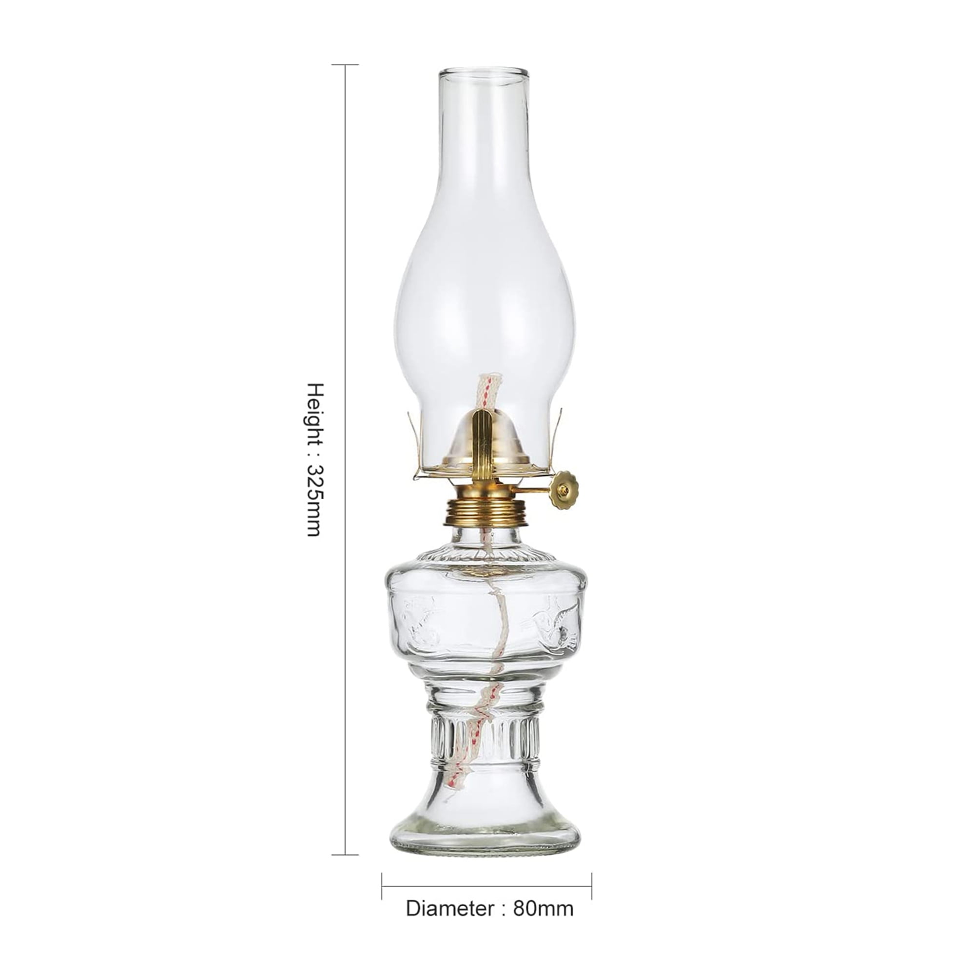 oil lamp,hurricane lamps,Nostalgia Kerosene Lamp: Antique Rustic Oil Lamps  Chamber Glass Oil Lamp Metal Kerosene Lamp with Adjustable Wick Oil