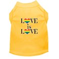 thumbnail image 1 of Love Is Love Sérigraphie Chemise de Chien Jaune XXL, 1 of 1