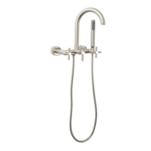 Giagni Contemporary Wall Mount Tub, Wall Mount Bathtub Faucet With Hand Shower