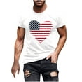 thumbnail image 2 of cllios USA 4th of July Shirts for Men American Flag Short Sleeve Patriotic Independence Day Tee Top Casual Round Neck Workout T Shirts, 2 of 5