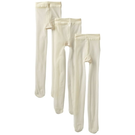 

Jefferies Socks Little Girls Jr Miss Pantyhose Tights 3 Pair Pack Ivory 6-8 Years