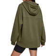 thumbnail image 6 of VSSSJ Women's Full Zip Hoodie Jacket Raglan Sleeve Thumb Hole Casual Fall Winter Long Sleeve Hooded Sweatshirt with Zipper Pockets Army Green M, 6 of 6