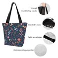thumbnail image 4 of Kll Tote Bag For Women Colorful Flowers Print Shopping Grocery Reusable Bags For Office School Shopping Travel, 4 of 7