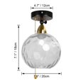 thumbnail image 2 of FSLiving RV Adjustable Light with Zipper Switch 12V Retro RV Decorative Ceiling Light Hallway Light Fixtures Ceiling Mount, E26 E27 Clear Hammered Semi Flush Mount Interior Lighting for RV Camper, 2 of 7