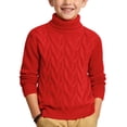 thumbnail image 2 of KyCheLot Pullover Sweaters for Boys Girls Solid Color Long Sleeve Round Neck Clothes Trendy Warm Knitted Tops, 2 of 6