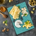 thumbnail image 5 of Turquoise and White Cutting Board, Raindrops in Doodle Style Cloudy Wet Weather Day Inspirations, Decorative Tempered Glass Cutting and Serving Board, Small Size, Turquoise and White, by Ambesonne, 5 of 5