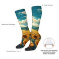 thumbnail image 4 of Balery Field Style Bicycle Young Sunflower Calcetines novedosos Calcetines deportivos Calcetines hasta la rodilla Calcetines de algodón Calcetines originales y geniales, 4 of 6