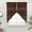 Brown, variant on Rustic Botanical Swag Curtains for Kitchen/Bedroom/Living Room, Japanese Herb on Brown Simple Art Scalloped Curtains 63 Inch Long, Rod Pocket Window Swag Topper Curtains Valances 2 Panels Set 36"x63"