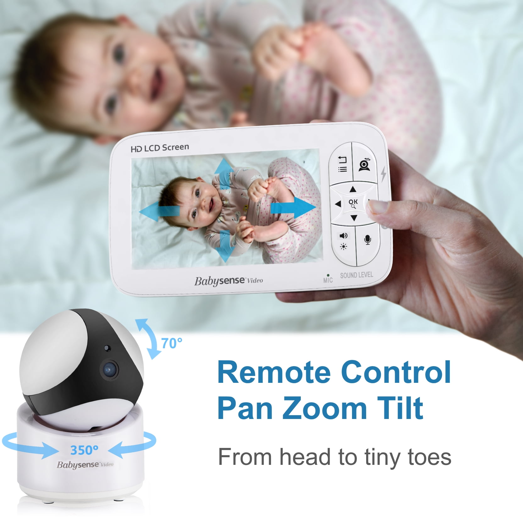 Babysense HD Video Baby Monitor, 2 