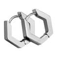 thumbnail image 2 of mtvxesu Earrings Men's Women Punk Stainless Steel Geometry Shape Design Hoop Earrings Sale, 2 of 2