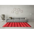 thumbnail image 3 of Ahgly Company Indoor Square Abstract Red Modern Area Rugs, 6' Square, 3 of 4