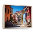 thumbnail image 2 of Designart "Colorful Italy Cinque Terre euphony II" Italy Floater Framed Wall Art Living Room, 2 of 7